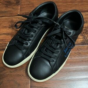 Saint Laurent Black and Cream Men's Sneakers